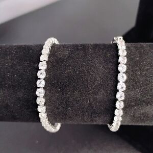 Elegant Silver Tennis Bracelet